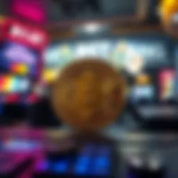 Conceptual illustration of Bitcoin integrated into gaming environments
